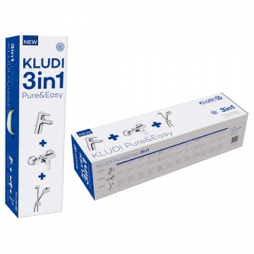 Набір змішувачів для ванної Kludi Pure&Easy 3in1 378450565 - фото