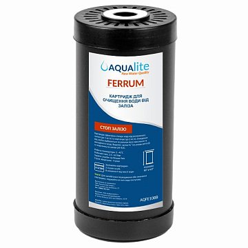 Картридж для видалення заліза Aqualite FERRUM10BB Ø107x250мм 45°C - фото