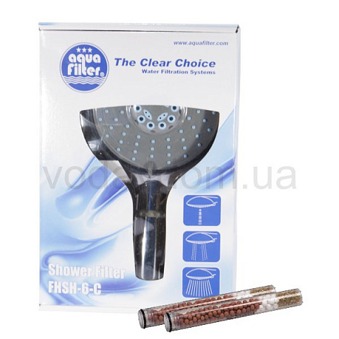 Душева ручка Aquafilter FHSH-6-C Plus с дополнительным комплектом картриджей - фото
