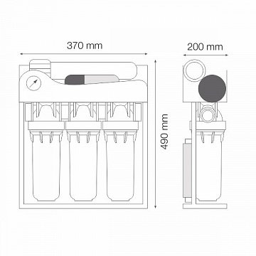 Фильтр обратного осмоса Atlas Filtri OASIS DP-F PUMP RE6075350 - фото