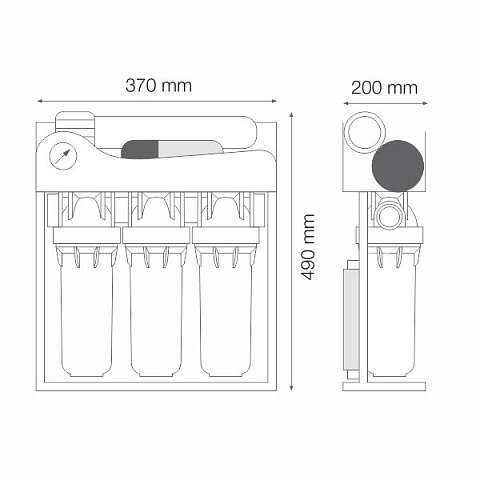 Фільтр зворотного осмосу Atlas Filtri OASIS DP-F PUMP RE6075350 - фото
