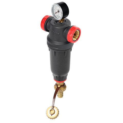 Самопромывной фильтр Ecosoft PA-R 1/2''-3/4'' 80°C 8bar с картриджем 250мкр из нержавеющей стали FFNN2P1522 - фото