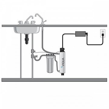 УФ установка для знезараження води VIQUA HOME VH150/2 32Вт G3/4'' 0,8-2,7м3/год 40°C 8bar (ультрафіолетова лампа) - фото