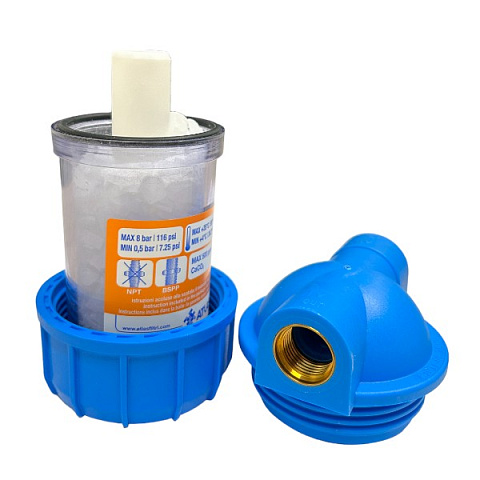 Фільтр від накипу Atlas Filtri Dosafos Mignon Plus L3P G1/2'' (латунь) 5'' 35°C 5bar (з кристалами поліфосфату) RA404P511 - фото