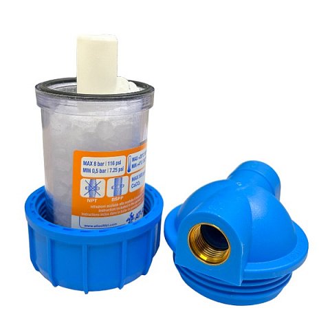 Фільтр від накипу Atlas Filtri Dosafos Mignon Plus L3P G1/2'' (латунь) 5'' 35°C 5bar (з кристалами поліфосфату) RA404P511 - фото