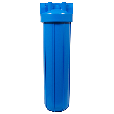 Магистральный фильтр для воды Aquafilter FH20B1-B-WB G1'' (латунь) 20BB 45°C 8bar с манометром (без картриджа) - фото