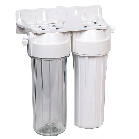 Проточный фильтр питьевой воды Aquafilter FP2-W-K1 под кухонную мойку с краном питьевой воды - фото