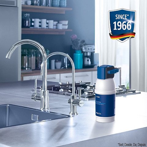 Проточный фильтр питьевой воды Brita My Pure P1 под кухонную мойку с краном питьевой воды - фото