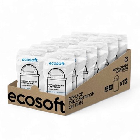 Комплект покращених картриджів ECOSOFT для фільтрів-глечиків 12 шт (CRVK12ECO) - фото