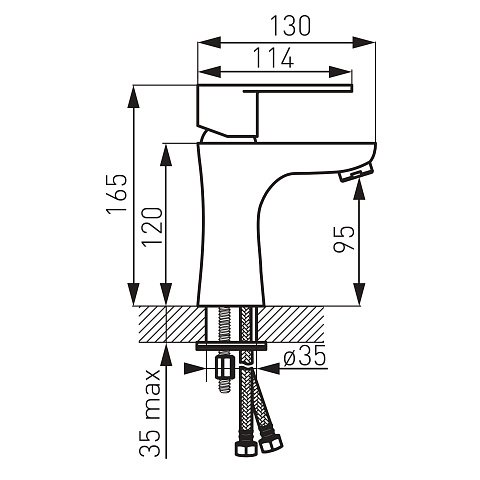 Смеситель для умывальника FERRO ALGEO BAG2 - фото