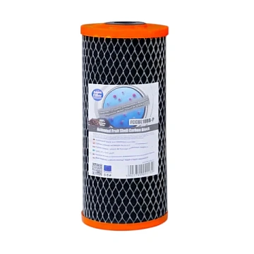 Картридж с прессованным углем Aquafilter FCCBL10BB-P Ø107x250мм 45°C (очистка от хлора и органических загрязнений) - фото