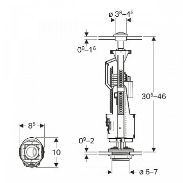 Зливний клапан Geberit тип 240, подвійний змив (136.909.21.2) - фото