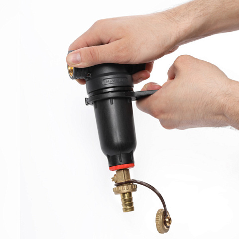 Самопромивний фільтр Ecosoft PA-R 3/4'' 80°C 8bar з картриджем 250мкр з нержавіючої сталі FFNN2P1502 - фото