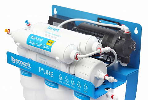 Фильтр обратного осмоса Ecosoft P’URE AquaCalcium с помпой на станине (MO675MACPSECO) - фото