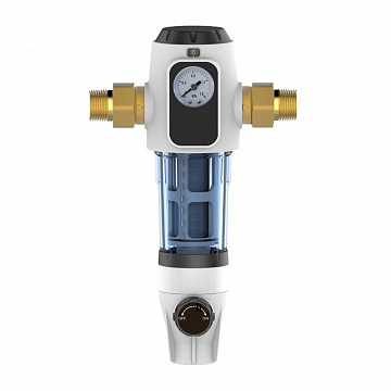 Фильтр сетчатый Canature CPF-4-M Ø3/4'' 40мкм с поворотным креплением 360 и манометром - фото