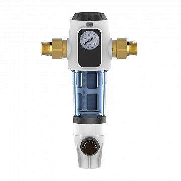 Фільтр сітчастий Canature CPF-4-M Ø3/4'' 40мкм з поворотним кріпленням 360 та манометром - фото