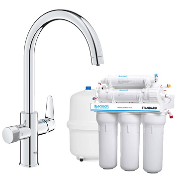 Фильтр обратного осмоса Ecosoft Standard со смесителем Grohe Blue Pure StartCurve (MO55030592) - фото