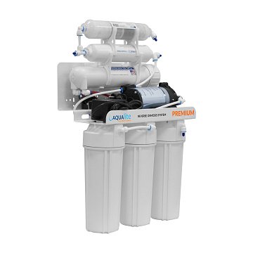 Фильтр обратного осмоса с насосом Aqualite Premium 6-50P с мембраной Filmtec 50GPD с минерализатором (AQP6-50P) - фото