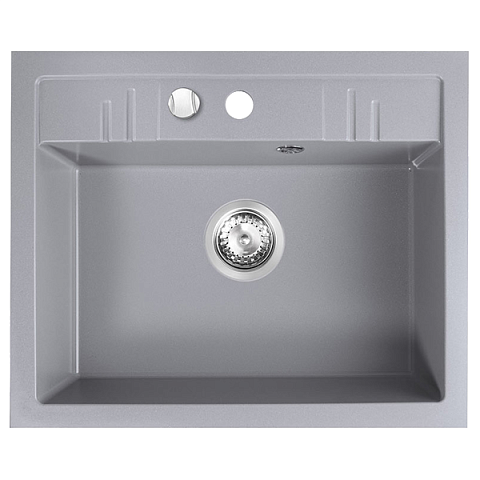 Кухонна мийка з граніту Ferro Mezzo II DRGM1/48/58GA - фото