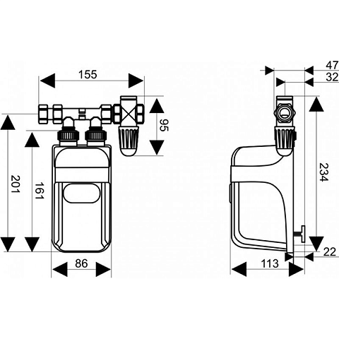 Проточний нагрівач  Dafi 4,5кВт - фото