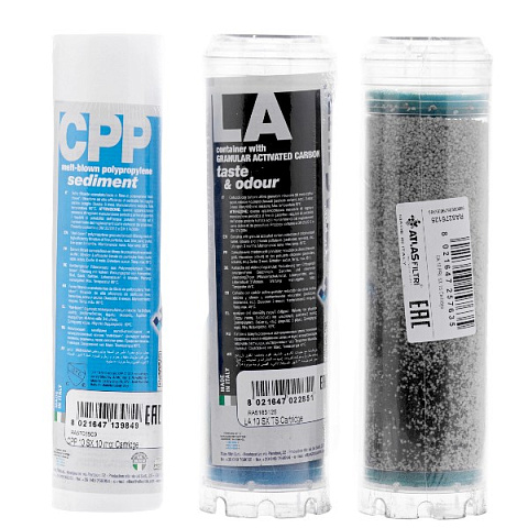 Набір картриджів Atlas Filtri ЗАЛІЗО СТОП (CPP+QA PRL+LA) - фото