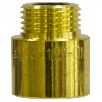 Латунный удлинитель ВР-НР General Fittings 1/2'' 30 мм - фото