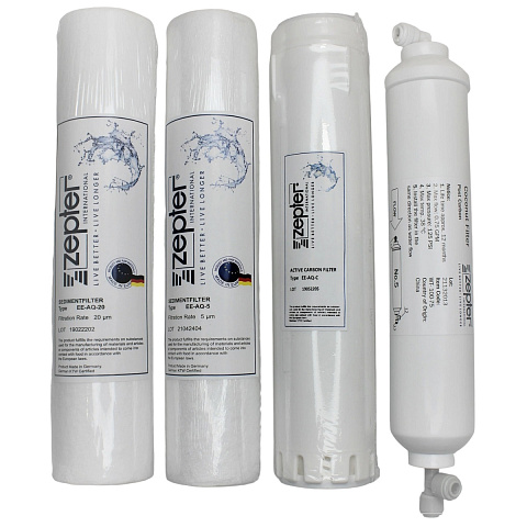 Набір картриджів Zepter Aqueena COB-AQ12 (12 місяців) без мембрани (EE-AQ-20, EE-AQ-C, EE-AQ-5, WT-100-75) - фото