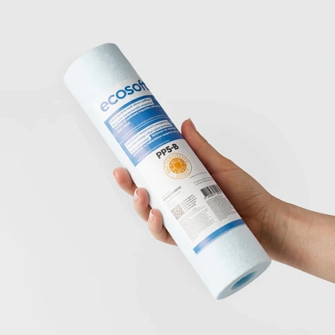 Картридж поліпропіленовий Ecosoft PP5-B бактерицидний Ø60x250 мм 5mcr 45°C (CPV25105BECO) - фото