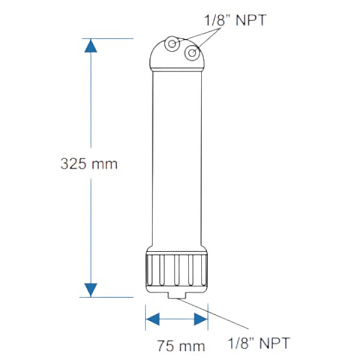 Корпус мембраны обратного осмоса Chanitex YT-25W 1812 3хG1/8'' - фото