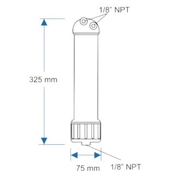Корпус мембраны обратного осмоса Chanitex YT-25W 1812 3хG1/8'' - фото