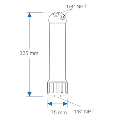 Корпус мембраны обратного осмоса Chanitex YT-25W 1812 3хG1/8'' - фото