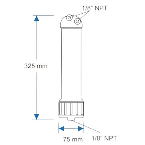 Корпус мембраны обратного осмоса Chanitex YT-25W 1812 3хG1/8'' - фото