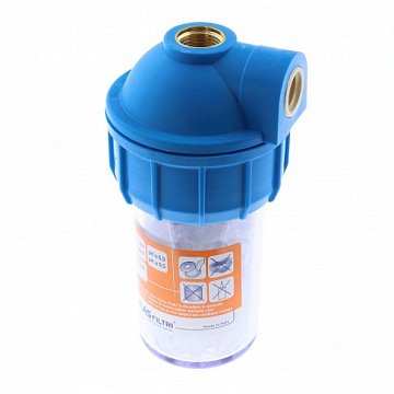 Фильтр от накипи угловой Atlas Filtri Dosafos Mignon Plus S3P G1/2'' (латунь) 5'' 35°C 5bar (с кристаллами полифосфата) RA403P511 - фото