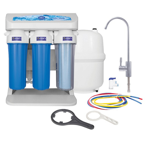 Фильтр обратного осмоса Aquafilter ELITE7 на станине с мембраной 75GPD - фото