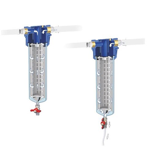 Промивний магістральний фільтр Aquafilter FHPR12-3V_R G1/2'' (латунь) 10'' 45°C 8bar без картриджа - фото