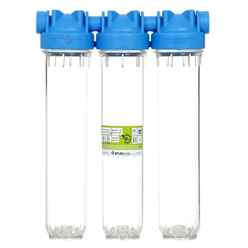 Потрійний фільтр Atlas Filtri DP TRIO TS (проз.) Ø1'' OT (латунь) 20'' 45° 8 bar KIT ZA1401701 - фото