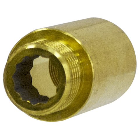 Латунный удлинитель ВР-НР General Fittings 1/2'' 60 мм - фото