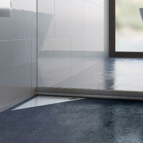 Кутовий душовий трап з сухим затвором Styron STY-KF Classic Bright - фото