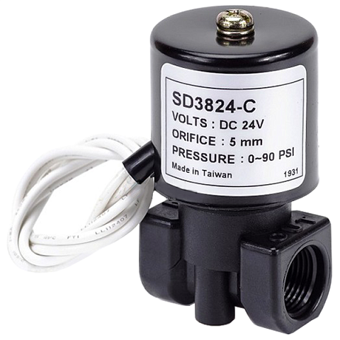 Клапан соленоидный (электромагнитный) KP-SD3824-C 24VDC 7,1л/мин 0-6,2bar 3/8''ВР - фото