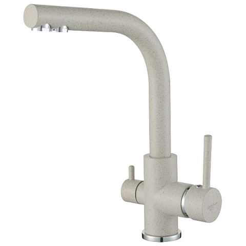 Кухонный смеситель трехпозиционный Aquasanita Akvaduo 2663 - 110 Biege - фото