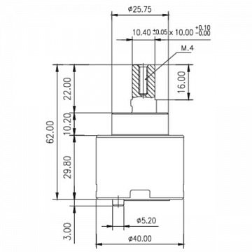 Одноважільний керамічний картридж Sedal E40-AZ-SD - фото
