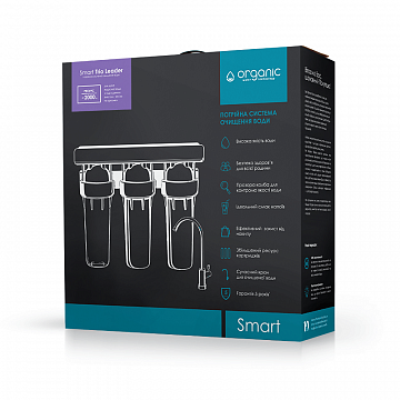 Проточний фільтр питної води Organic Smart Trio Leader під кухонну мийку з краном питної води - фото