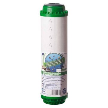 Картридж з активованим вугіллям Aquafilter FCCBKDF Ø70x250мм 45°C (очищення від хлору та органічних забруднень) - фото