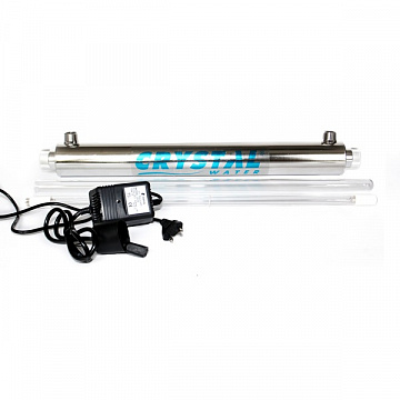 УФ установка для знезараження води Crystal UV-6GPM 1350л/год 25Вт G3/4'' 40°C 6bar (ультрафіолетова лампа) - фото