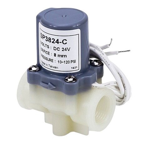 Клапан соленоїдний (електромагнітний) KP-SP3824-C 24VDC 8,1л/хв 0,7-8,3bar 3/8''ВР - фото