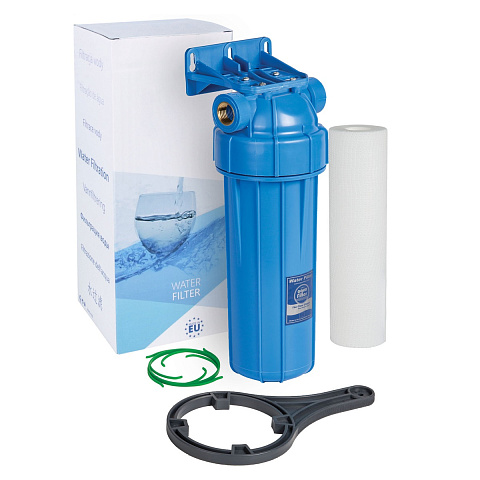 Магистральный фильтр для воды Aquafilter FHPRN34-B1 G3/4'' (латунь) 10'' 45°C 6bar (с картриджем 5mcr) - фото