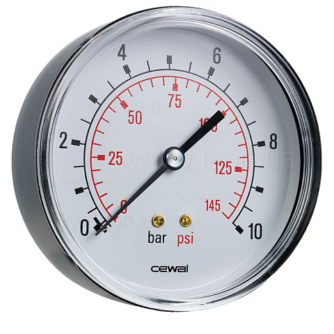 Манометр Cewal M 50 PP Ø50 G1/4'' 10бар фронтальний (91459411) - фото
