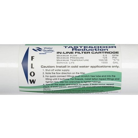 Вугільний постфільтр WD-H2586C (різьба G1/4'') для систем зворотного осмосу - фото