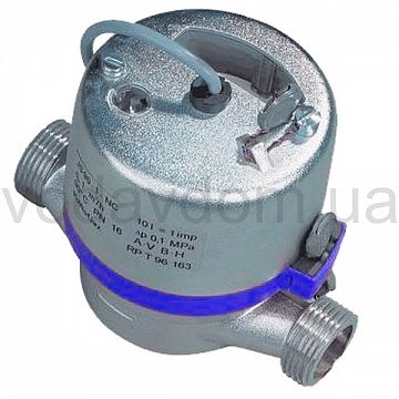 Імпульсний квартирний лічильник холодної води Apator JS-2,5-NK ХВ 3/4'' (130мм) - фото
