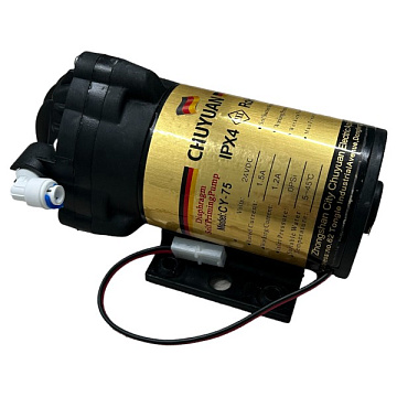 Помпа для обратного осмоса CHUYUAN 24V 0,8л/мин 40°C без трансорматора и датчиков (для мембран 50-75GPD) - фото